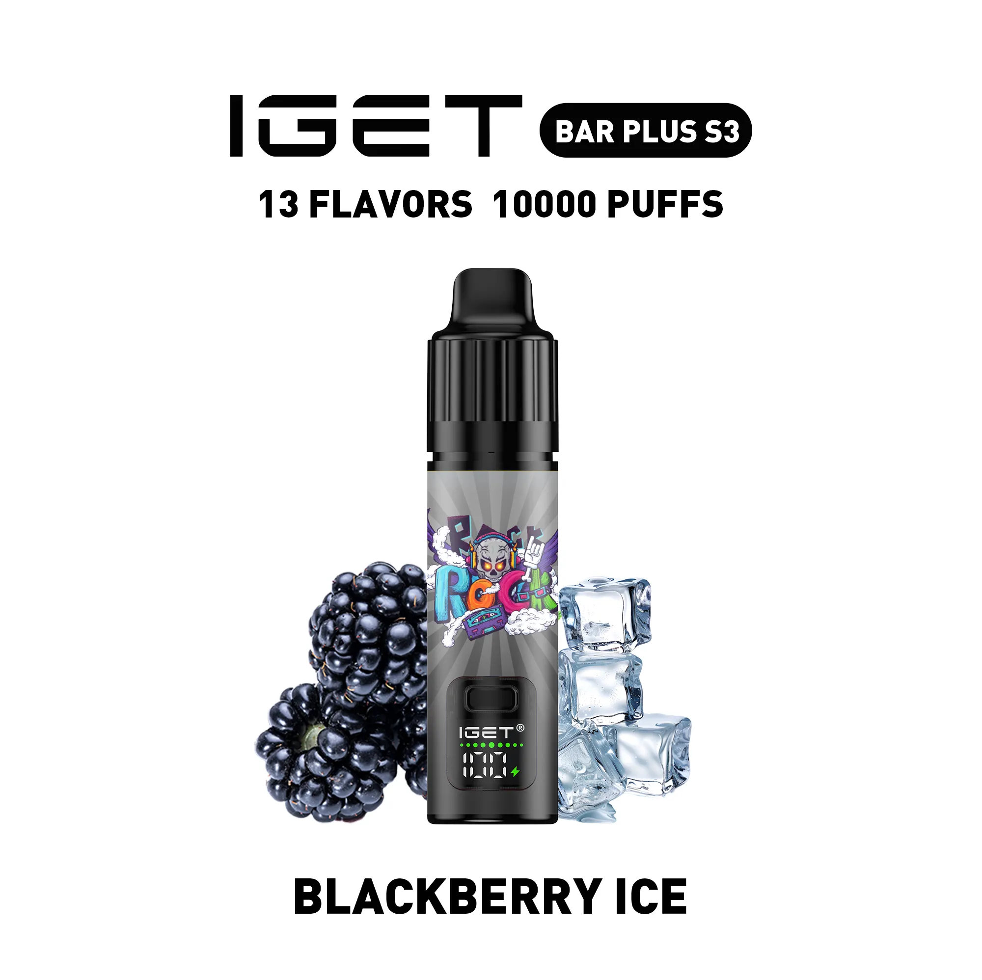BLACKBERRY ICE IGET BAR PLUS S3 Kit 10000 Puffs - Image 1